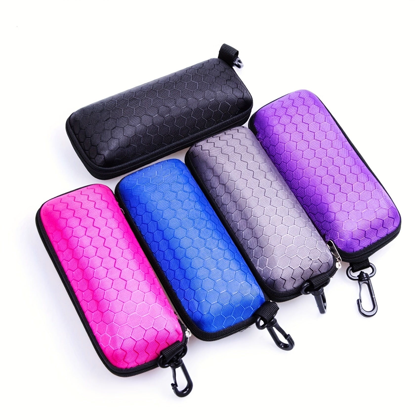 Honeycomb Glasses Case Zipper Sunglasses Storage Box