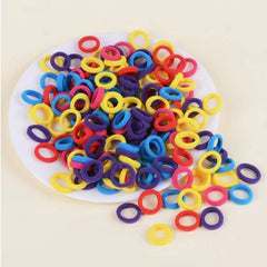 100pcs Girls Rubber Bands Elastic Hair Rope Hair Ring