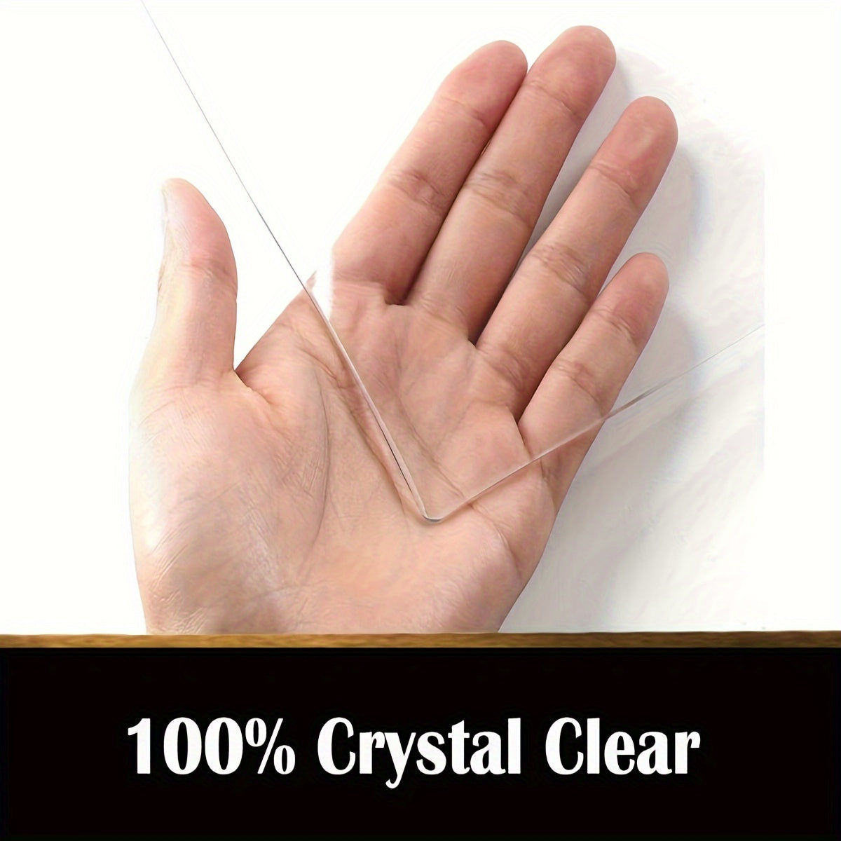 Transparent PVC Tablecloth Heat/Water Resistant Non-Slip Washable - Home/Hotel