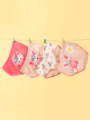 Girl's Triangle Panties, Elastic Waist Shorts