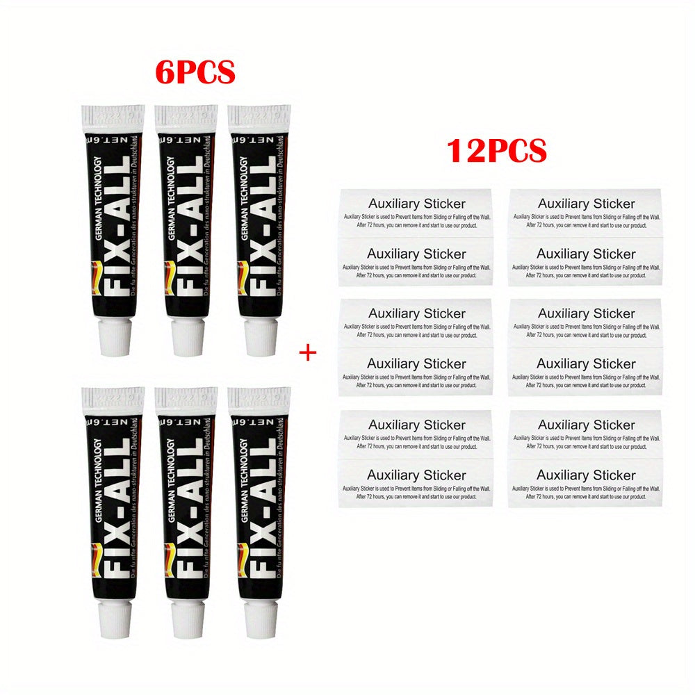 6pcs Punch All-Purpose Glue Strong Adhesion for Plastic Metal Glass Ceramic DIY