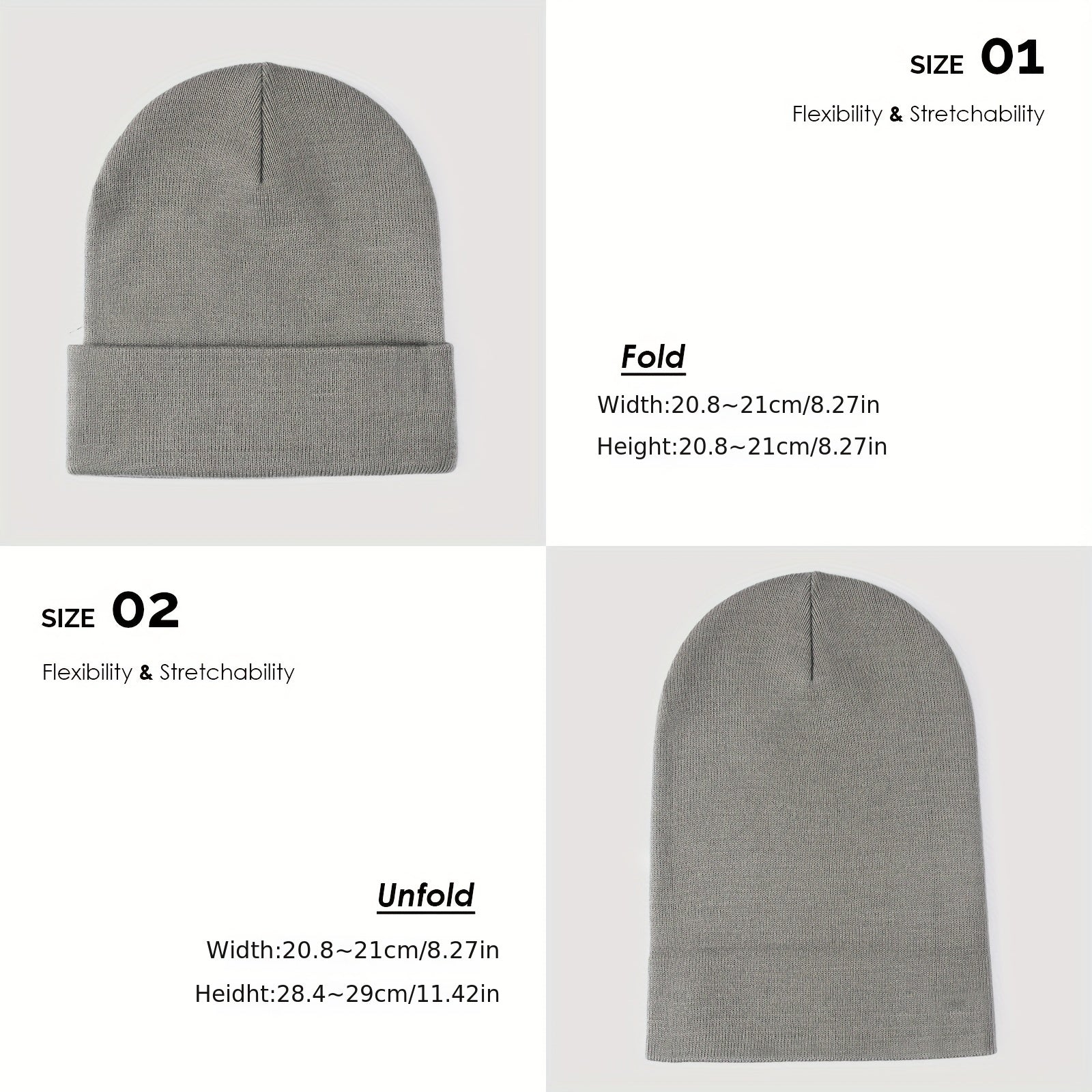 Knitted Hats Winter Beanie Men Women Soft Warm Unisex Cuffed Beanie
