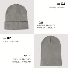 Knitted Hats Winter Beanie Men Women Soft Warm Unisex Cuffed Beanie