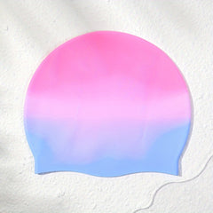 Gradient Silicone Swimming Cap for Adults