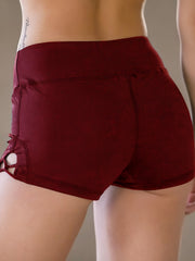 Women's Solid High Waist Yoga Shorts
