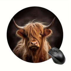 Bulls Gaming Mouse Pad For Women Round Non-slip Rubber Mouse Mat