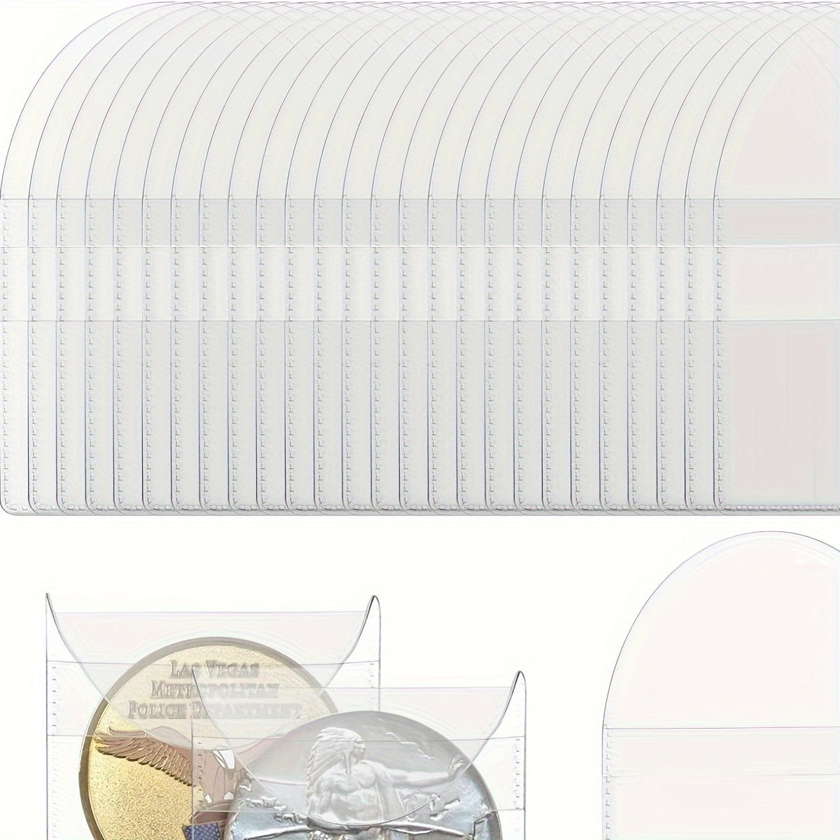 PVC Coin Bag Set Coin Protection Sleeve Plastic Coin Sleeve