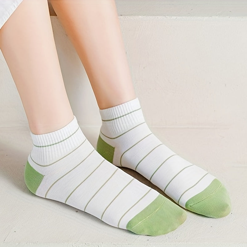 Girls Cartoon Fruit Pattern Socks Breathable Comfy Short Socks