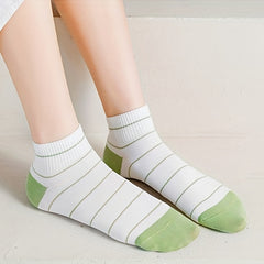 Girls Cartoon Fruit Pattern Socks Breathable Comfy Short Socks