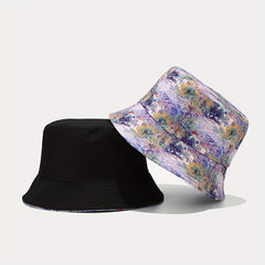 Creative Oil Painting Bucket Hat for Men Women Outdoor Sun Protection