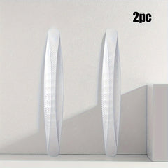2pcs Car Anti-collision Strip Front Rear Bumper Carbon Fiber Soft Rubber