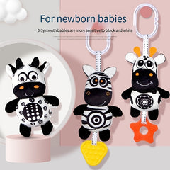 Baby Toys Newborn Animal Teether Wind Chime Visual Stimulation Car Hanging Bed