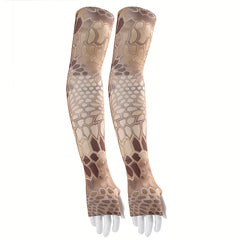 Camouflage Ice Silk Sunscreen Sleeves for Outdoor Activities Unisex