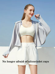 Sunscreen Shawl Hoodie One Piece Long Sleeve Jacket