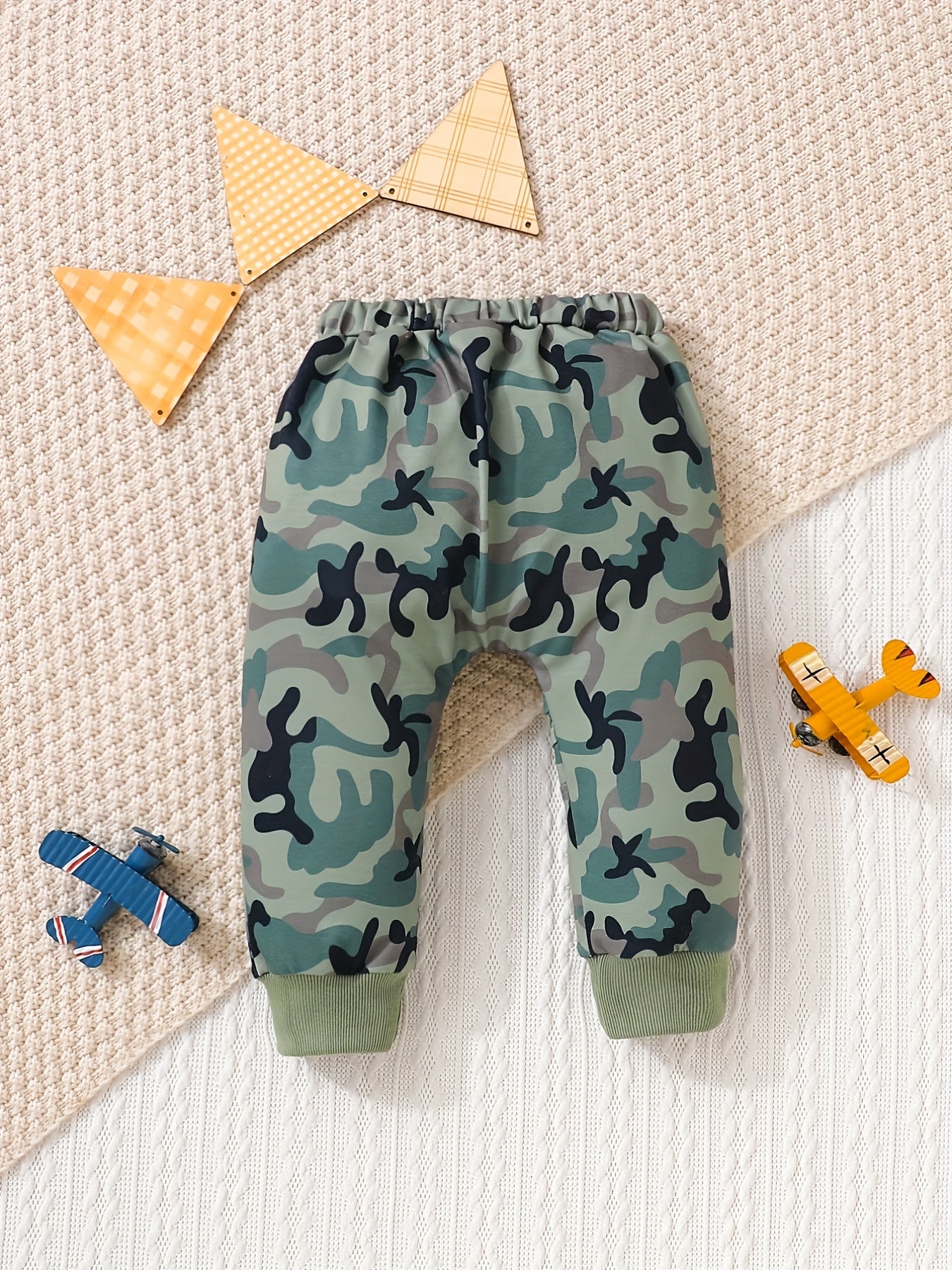 Baby Boy's Comfy Drawstring Pants Elastic Waist Trousers