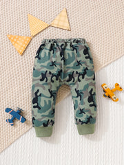 Baby Boy's Comfy Drawstring Pants Elastic Waist Trousers
