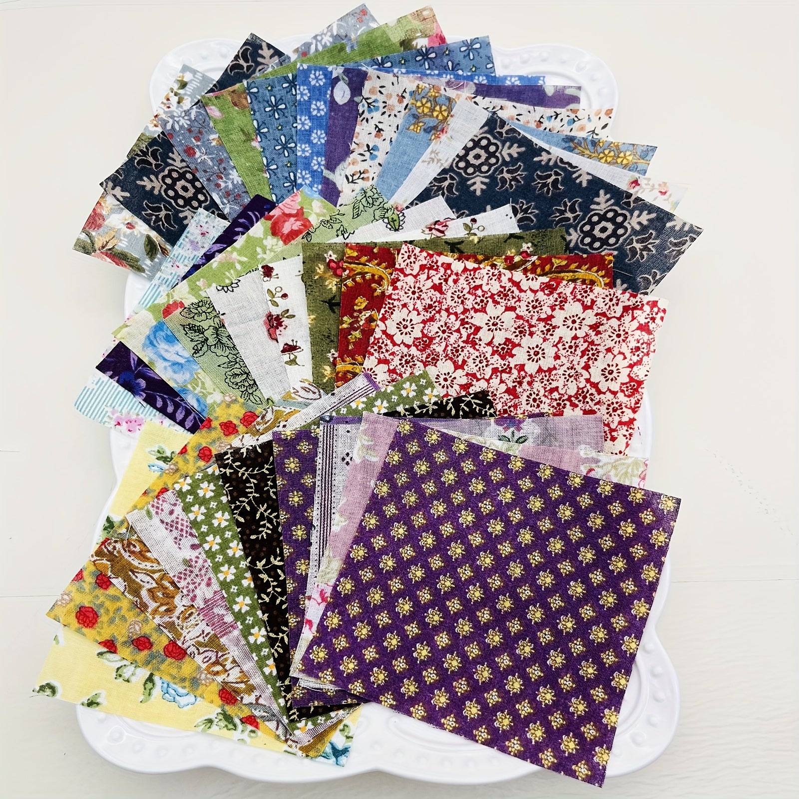 30pcs Dark Series Cotton Fabric Quilted Fabric for DIY Sewing Square Patchwork