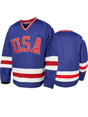 Men's Ice Hockey Jersey Stripe Retro Classic Embroidery Stitched