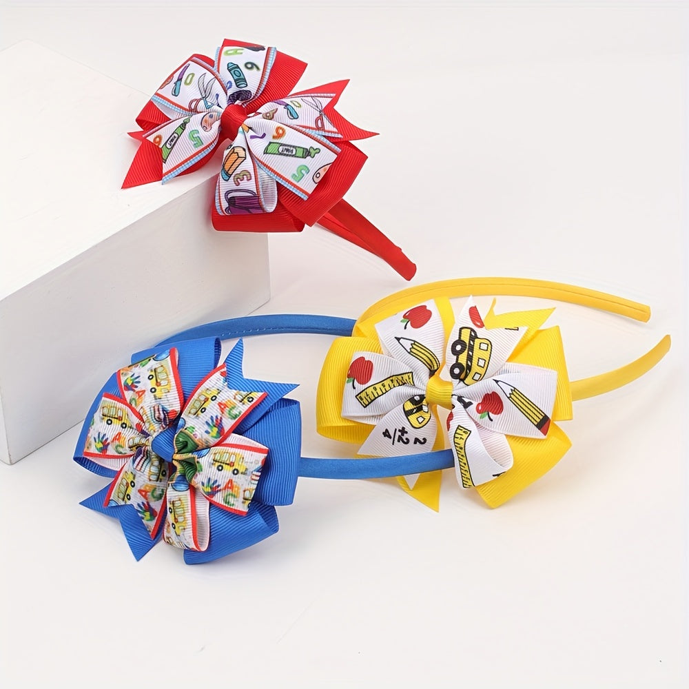 Double Layer Bow Hair Band Sweet Hair Accessories Ribbons Bow Headband