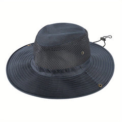 Men's Wide Brim UV Protection Sun Hat for Summer Beach Fishing Hiking