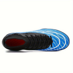 Men's High Top Turf Football Boots Anti-skid TF Soccer Cleats