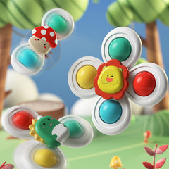 Cute Flower Gyroscope Suction Cup Toy
