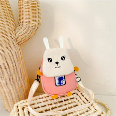 Cartoon Animal Canvas Shoulder Bag Messenger Bag Coin Purse Gift For Kids