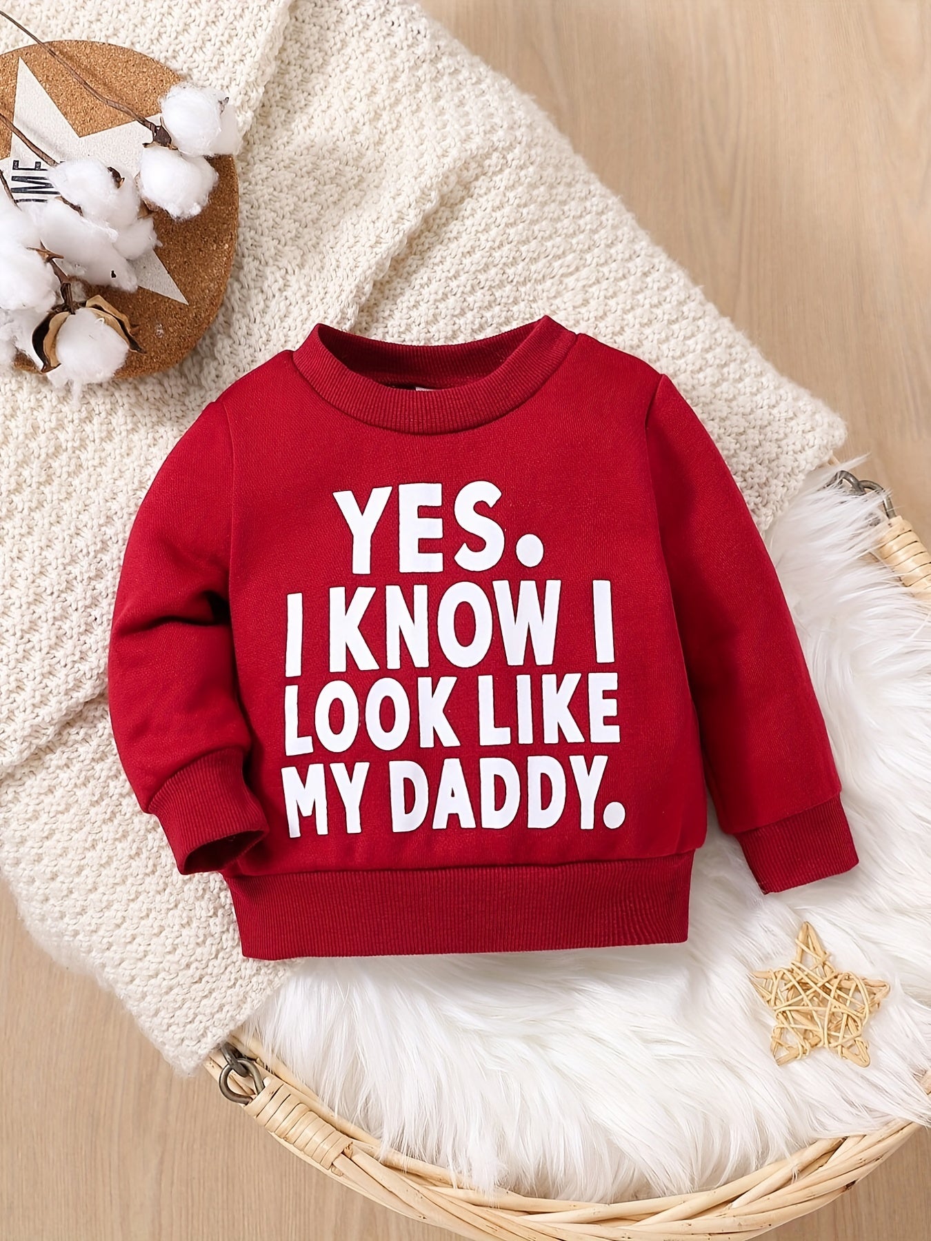 Baby LIKE MY DADDY Print Sweatshirt Autumn Winter Clothes