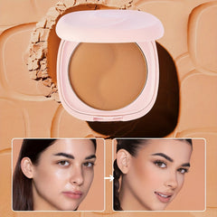 Natural Matte Finish Concealer Foundation Powder Compact