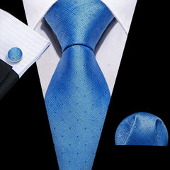 Men's Jacquard Tie & Cufflinks Set For Party Wedding Prom