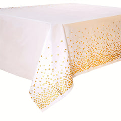 Bronzing Tablecloth Pink Dot Birthday Wedding Gathering Disposable Pe Tablecloth