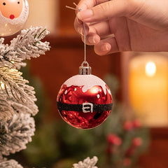 9pcs Santa Claus Print Xmas Tree Pendant