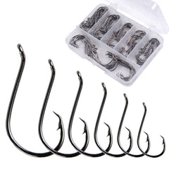 160pcs 2x Strong Circle Fishing Hooks Offset High Carbon Steel Octopus Hooks