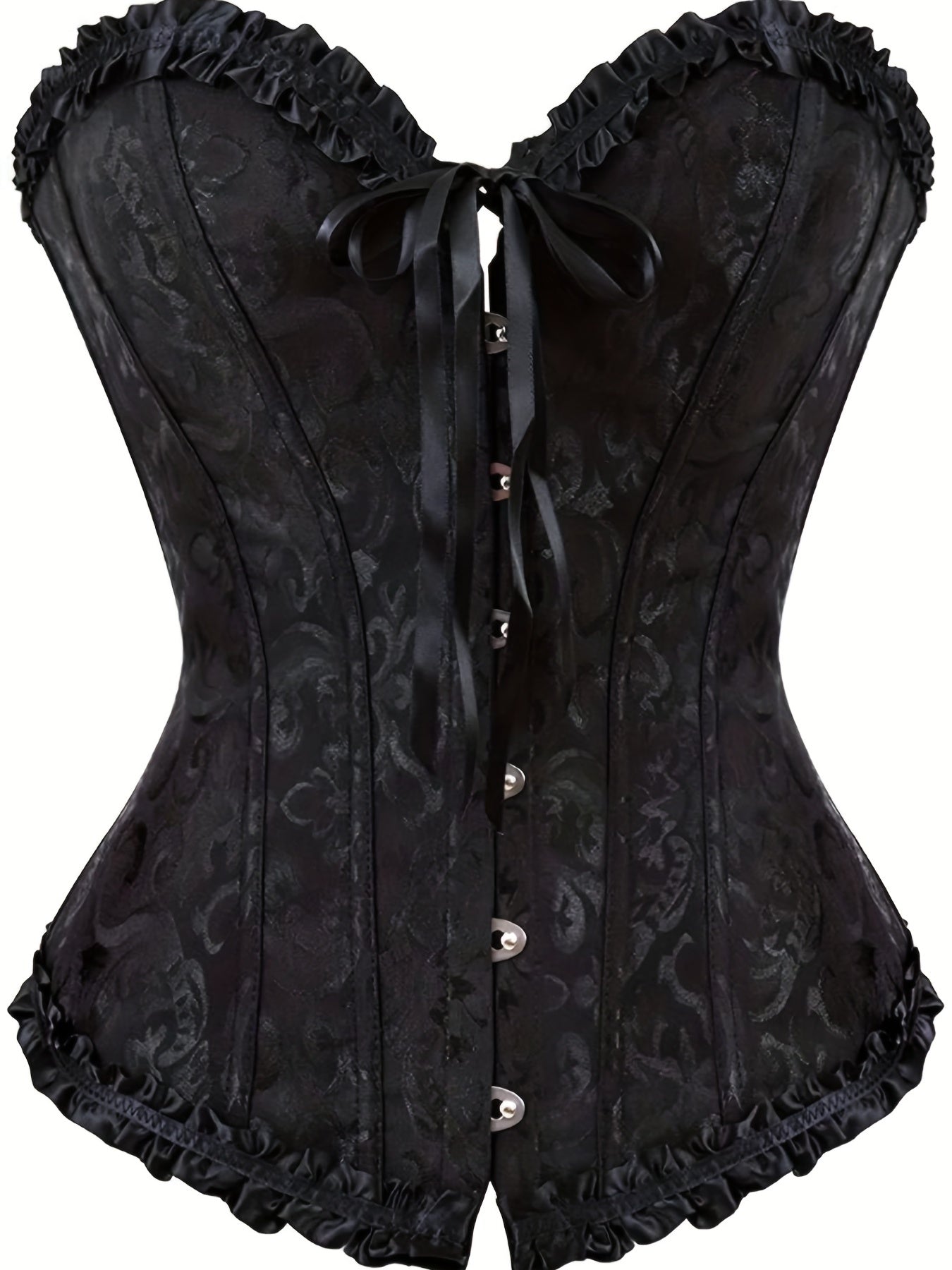 Strapless Corset Bustier Lace Up Body Shaper Waist Cincher Women's Lingerie