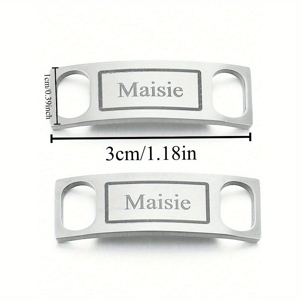 Personalized Name Shoe Buckles with Initials Engraving