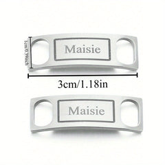 Personalized Name Shoe Buckles with Initials Engraving