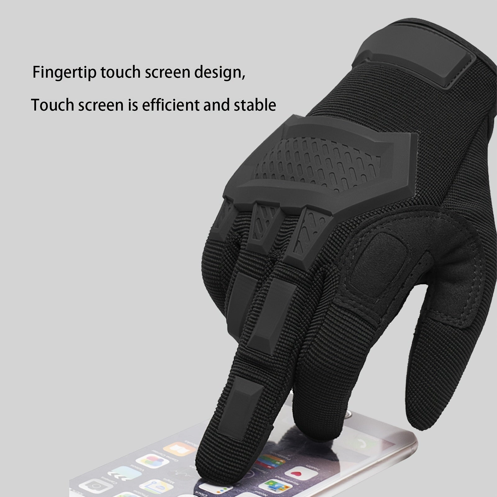 Men's Outdoor Training Touch Screen Vibration Absorption Gloves