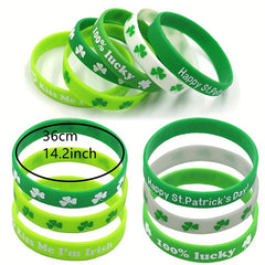 Green Shamrock Silicone Bracelet: St Patrick's & Everyday Wear