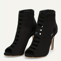 Women's Stiletto Heel Peep Toe Ankle Boots