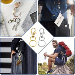 100pcs Swivel Hooks Metal Key Chain Key Hanger Backpack Hanging Buckle
