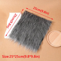 1pc Faux Fur Fabric Cuts Square Plush Pieces Pre Cut Patch Sewing Fur Cuts