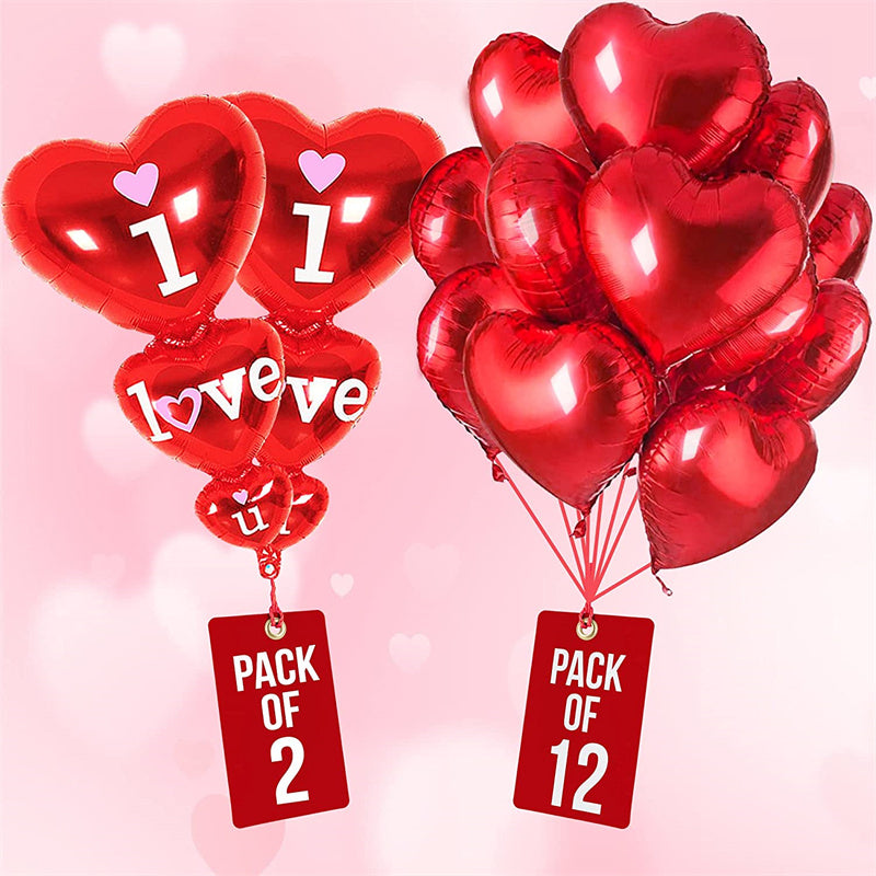 Red Heart Balloon I Love You Helium Decoration & Gift Idea
