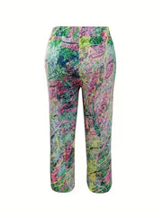 Women's Plus Floral Cardigan & Pants Set