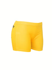 Casual Letter Print Skinny Yoga Shorts