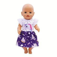 Unicorn Dress for 18 Inch Dolls