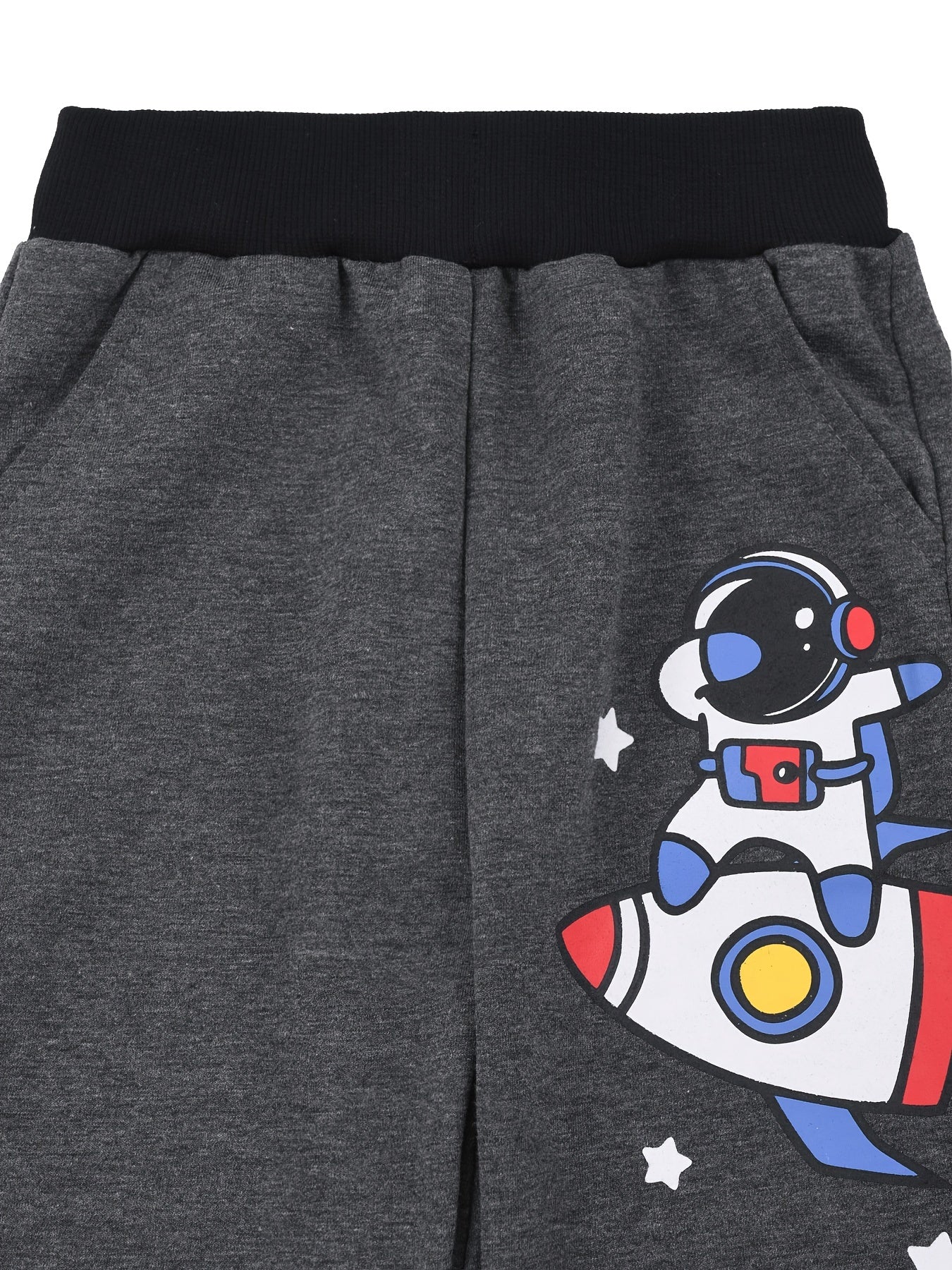 Boys Space Astronaut Print Sweatpants Kids Clothes For Spring