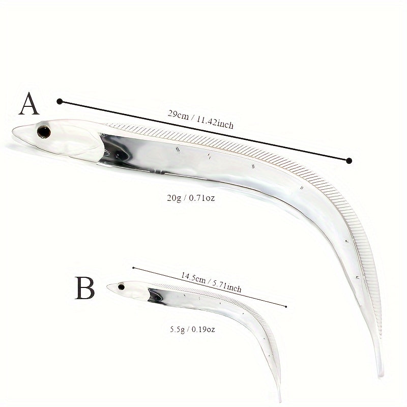 2pcs Hairtail Soft Baits for Sea & Boat Fishing