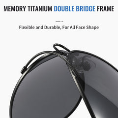 Polarized Driving Sunglasses UV Blocking Titanium Memory Flexible