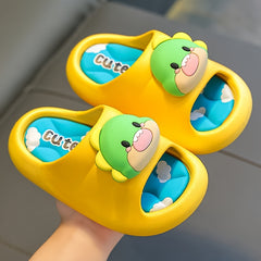 Boys Cartoon Open Toe Slippers Lightweight Non Slip Indoor Shoes