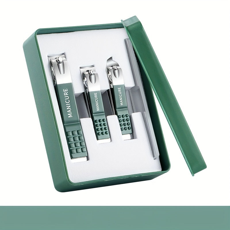 4pcs Nail Clipper Set Fingernail & Toenail Cutter Manicure Tool